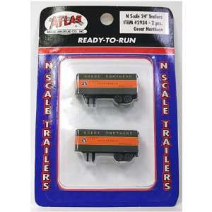  Atlas 2934 N Scale GN 24 Trailers Toys & Games