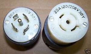 20 AMP 120 / 208 Volt Electrical Plug / Connector  