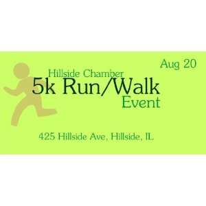   3x6 Vinyl Banner   Hillside Chamber 5K Run/Walk Event 