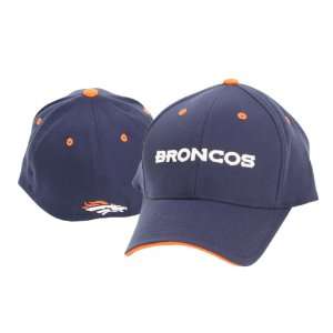 Denver Broncos Flex Fit Name Baseball Hat   Navy
