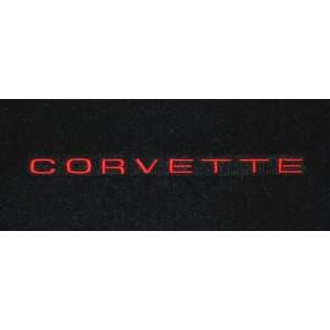   Color C. Burgundy Mat Logo Corvette Word   Embroidery (1974 75