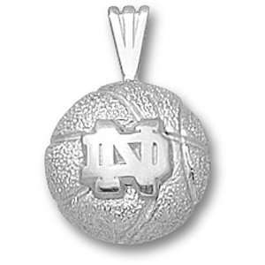   of Notre Dame ND Basketball Pendant (Silver)