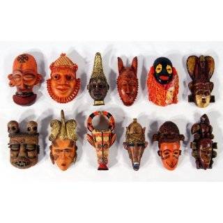 Wholesale Pack Handpainted African Mask Arts Assorted Magnet (Set Of 