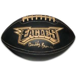  Buddy Ryan Autographed Football   Eagles Logo Black 