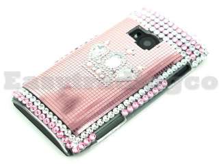 Crystal Bling Back Case Cover for Nokia X7 Pink Shiny Crown  