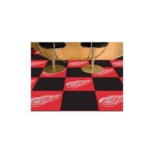  18x18 tiles Detroit Red Wings Team Carpet Tiles