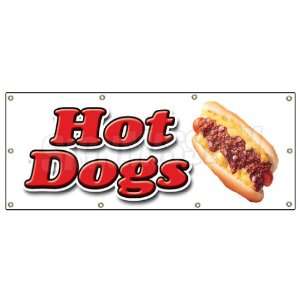   BANNER SIGN hot dogs cart signs franks wieners Patio, Lawn & Garden