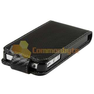 Carbon Fiber Leather CASE+Home Charger+PRIVACY FILTER for VERIZON 