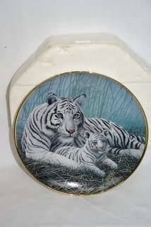 Franklin Mint White Tiger Plate  