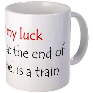    luck train Funny Mug by 