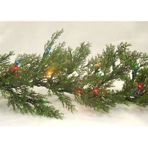   Cedar Pine Artificial Christmas Garland Multi Lights