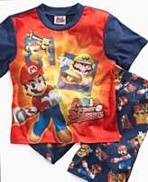 AME Kids Sleepwear Set, Boys and Little Boys Mario Shirt and Shorts