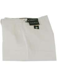 Ralph Lauren Mens Flat Front Solid Off White Lightweight Dress Pants