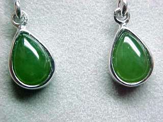    Earrings Natural UNTREATED Canada Solid BC Nephrite jade SS  