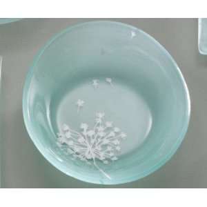  Nature Series Dandelion oval bowl Handmade glass 7 x 6 1/4 