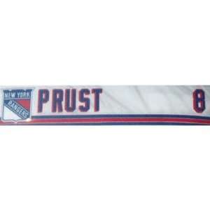 Brandon Prust Nameplate   NY Rangers #8 Game Used Locker Room 