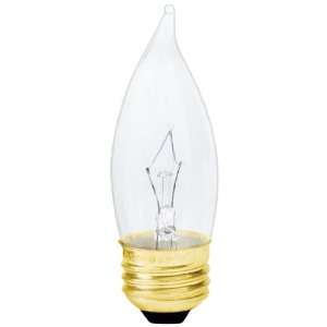 25 Watt Clear 130V CAM Bent Tip Medium (E26) Base Decorative Bulb