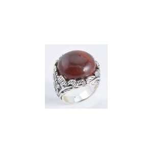  Bronzed By Barse Silver Overlay Red Jasper Ring size 8 