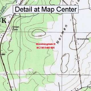 USGS Topographic Quadrangle Map   Bloomingdale R, New York (Folded 