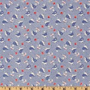  44 Wide Storybook VII Ducks Blue Fabric By The Yard 