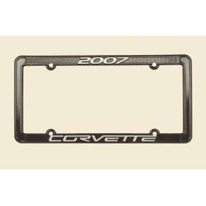  2011 Black Corvette License Plate Frame Automotive
