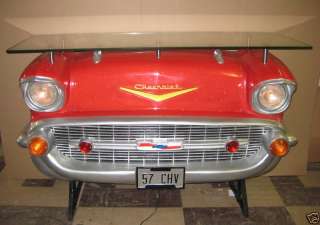 New 1957 Red Chevy Chevrolet Car Liquor Bar Furniture  