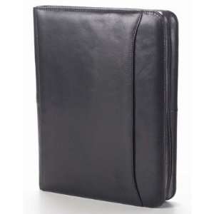  Clava Leather 92098BLK Tuscan Conference Padfolio in Black 