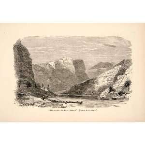  1898 Wood Engraving (Photoxylograph) Coal Gorge Yangtze 