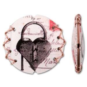  Retro Copper Coin Bead   Heart Lock Arts, Crafts & Sewing