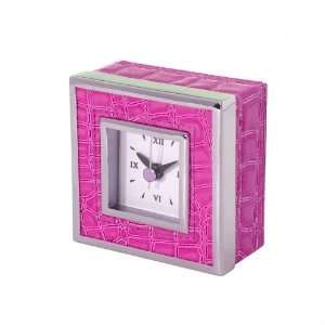   Designs CH DC 003606 Box Clock with alarm   Pink Croc