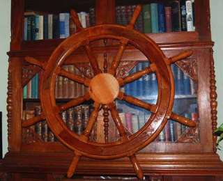 Ships Wheel Teak Custom 24 Yacht shipswheel FREE SHIP  