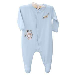  L is for Lion Blue Organic Cotton Coverall by Organically 