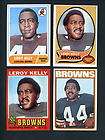 Leroy Kelly Lot of 4 Topps cards 1968 1970 1971 1972 Cl