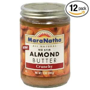 Maranatha Natural Foods Crunchy Almond Butter No Stir ( 12x12 OZ 