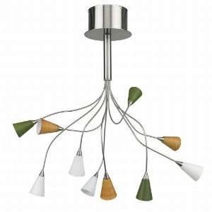  Nico Collection 10 Light 25 Matte Nickel Semi Flush 