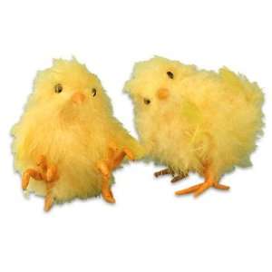  Piece 3 Yellow Feathered Chick   Assorted Patio, Lawn & Garden