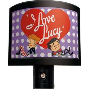  I Love Lucy Nite Light Retro Logo Scene On Purple