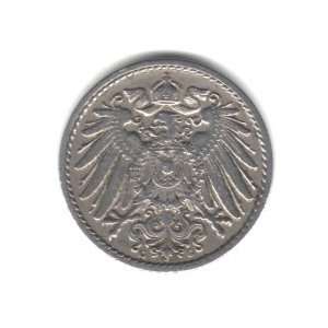  1894 G German Empire 5 Pfennig Coin KM#11 