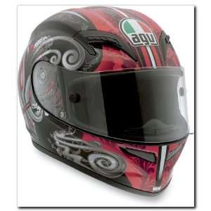  AGV Grid Stigma Helmet   X Small/Black/Red Automotive