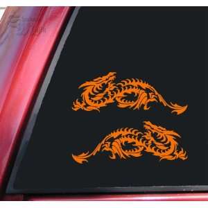   Set Of Blade Dragon Vinyl Decals Stickers   Orange Automotive