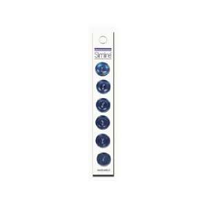  Slimline Buttons 9/16 Navy 6pc (3 Pack)