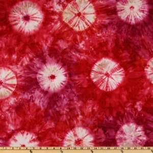  44 Wide Mai Tai Batik Tie Die Fuchsia Fabric By The Yard 