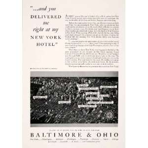 Baltimore Ohio Railway New York Hotels Cityscape Train Travel Tourism 