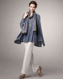 Long Silk Blouse, Sleeveless Tunic, Printed Scarf & Washable Crepe 