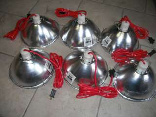 Six) Ea Brooder Heat Lamps w 12 Foot Cord BJ 209  