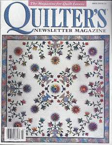 Quilters Newsletter Magazine March 1999 #310 Folk Art Compass Pt 1 