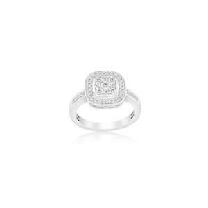    1/2 (0.46 0.55) Cts Diamond Ring in 14K White Gold 5.5 Jewelry