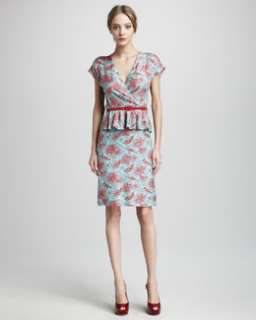 T4WWQ Nanette Lepore Belted Floral Print Dress