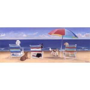  Beach Chair Tails   Poster by Carol Saxe (20x8)
