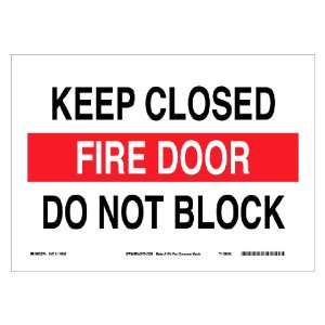   Sustainable Safety Sign, Legend Keep Closed Fire Door Do Not Block